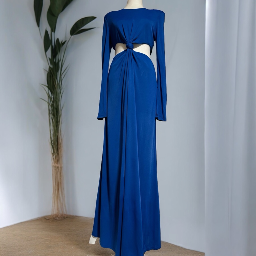 Farm Rio Knotted Cut-Out Maxi Dress